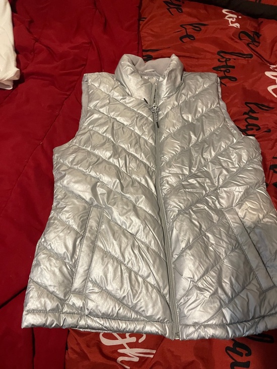 GAP Jackets & Blazers - GAP Silver Quilted Puffer Vest